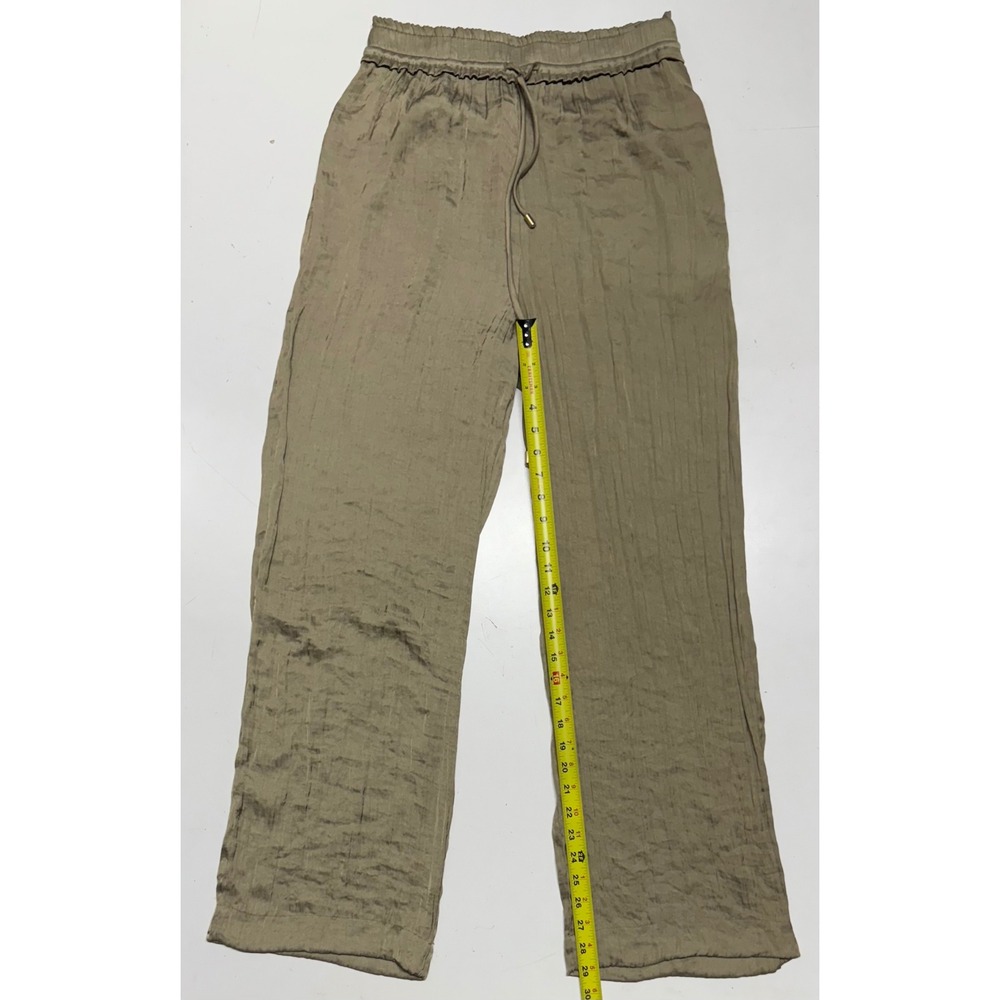 Christian Lacroix Women's Medium Crinkle Wide Leg Drawstring‎ Lounge Pants